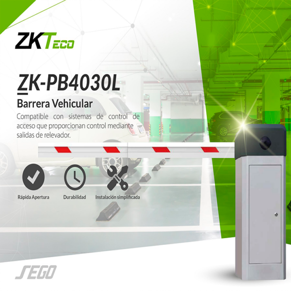 barrera automática para acceso vehicular Zkteco PB4030 L/R