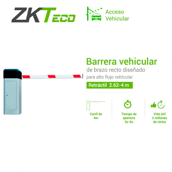 barrera automática para acceso vehicular Zkteco PB4030 L/R