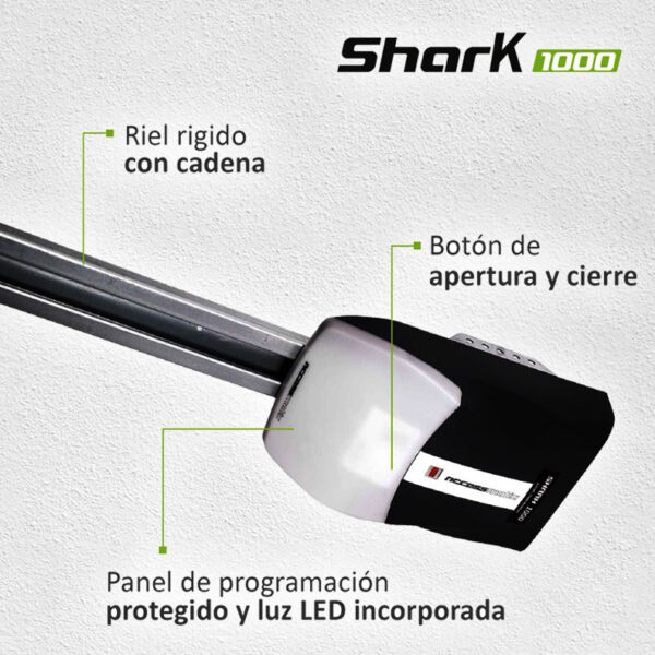 motores para puertas de garaje precios Shark 1000 Accessmatic